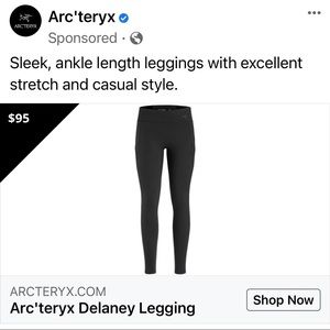 Arc’teryk Delaney Leggings, small, black.